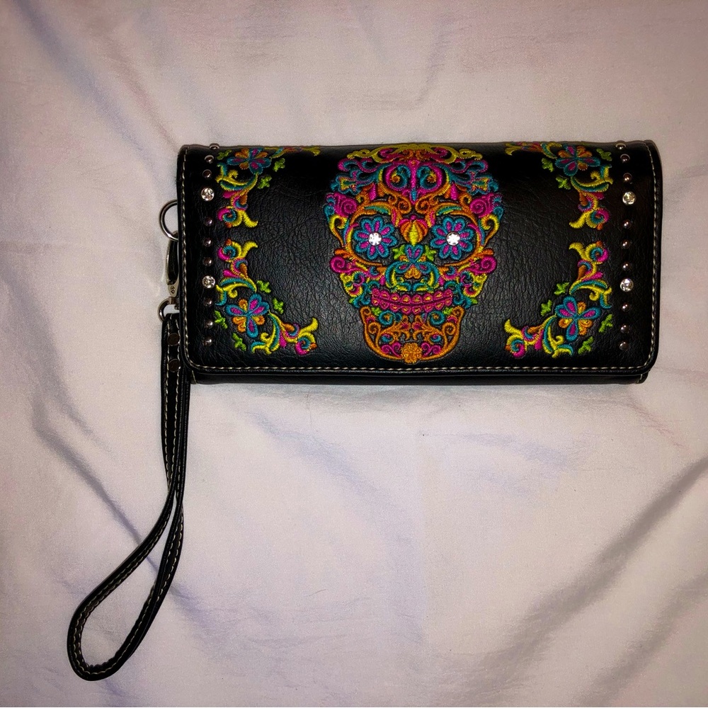 Sugar Skull Wallet/Wristlet - Picture 3 of 8